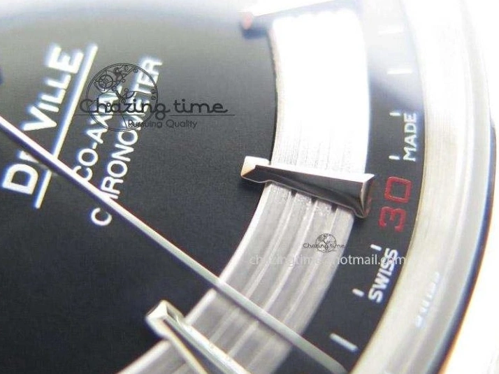 0401 De Ville Hour Vision Co-Axial 41mm SS V6F Best Edition Black Dial On SS Bracelet A BestValue 8277